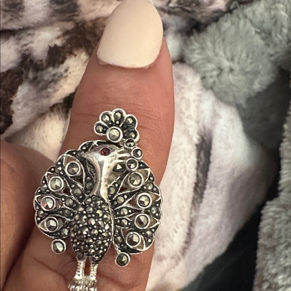 Sterling Silver Peacock  Ring
